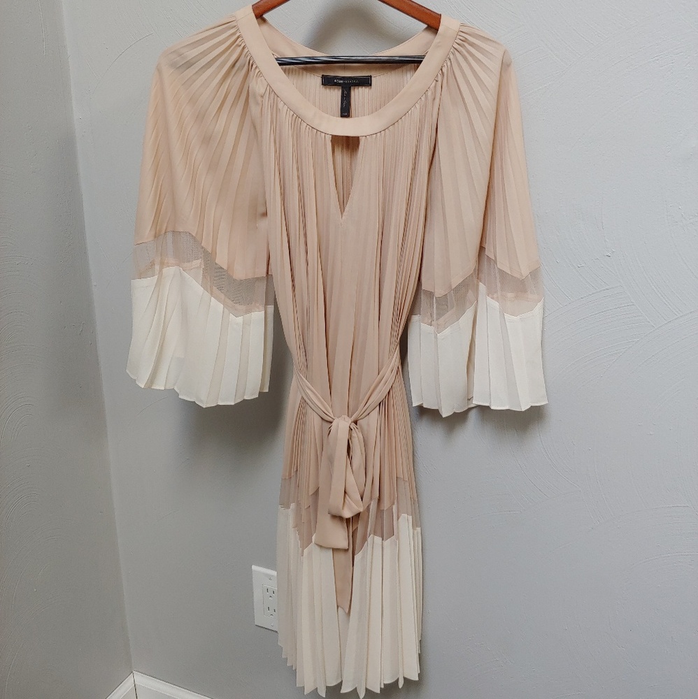 BCBGMaxAzria Alessandra pleated dress
